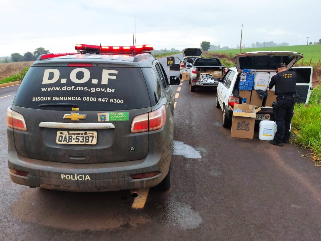 DOF prende quatro pessoas por contrabando e descaminho em Laguna Carapã