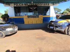 Polícia Militar Rodoviária apreende veículo com grande carga de entorpecentes em Amambai