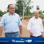 Governador Barbosinha e prefeito Dr. Bandeira inauguram obras de Infraestrutura e Saneamento em Amambai