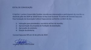 ATOS OFICIAIS- EDITAL DE CONVOCAÇÃO