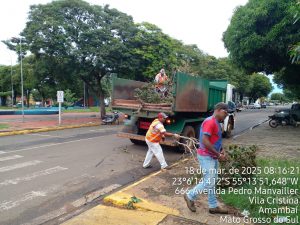 Prefeitura de Amambai intensifica ações para reparar estragos causados pela forte chuva de segunda-feira (17)