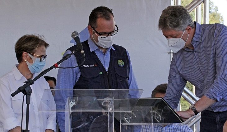 O ato foi feito pelo secretário nacional de Pesca e Aquicultura, Jorge Seif Júnior, junto com a ministra da Agricultura, Tereza Cristina./ Foto: Chico Ribeiro