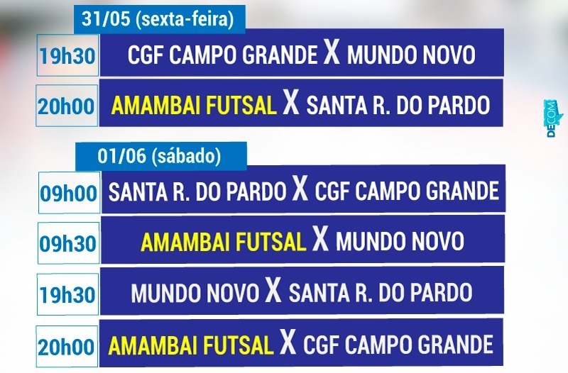 Amambai será sede da segunda fase da Copa Morena de Futsal