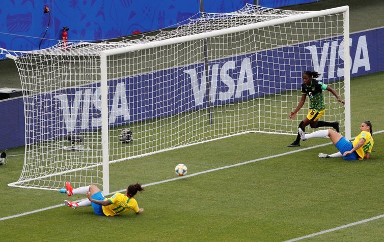 Copa do Mundo Feminina 2019: Segundo gol de Cristiane do Brasil contra a Jamaica - Reuters/Emmanuel Foudrot/Direitos reservados