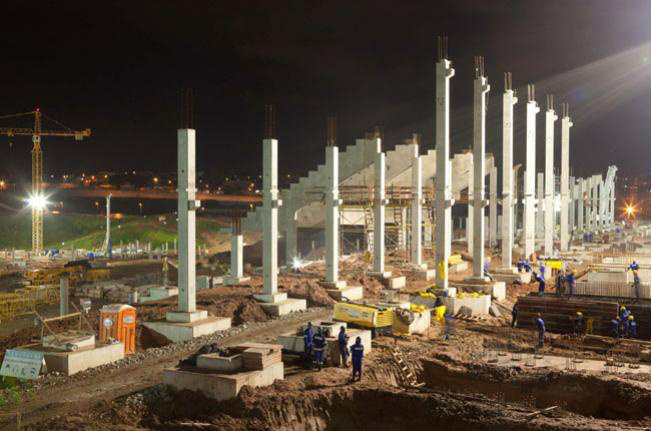 Corinthians anuncia 25% das obras prontas em estádio