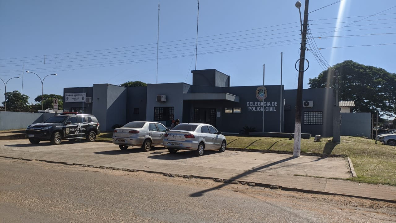 Delegacia de Polícia Civil de Amambai, onde foi registrado o boletim de ocorrência na manhã dessa terça-feira (20) / Foto: Geovana Biron - Amambai Notícias