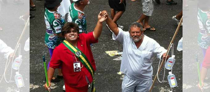 No Galo: Dilma e Lula, que escapou do Sirio e da Folha. (Foto: Geórgia Pinheiro)