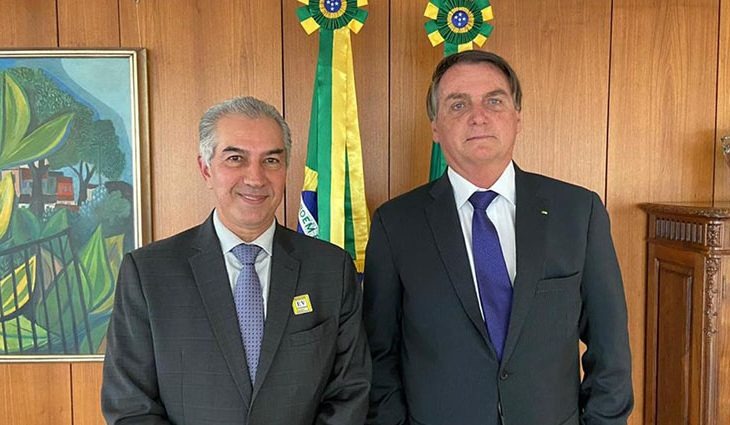 E/D - Governador Reinaldo Azambuja e o  presidente da República, Jair Bolsonaro / Foto: Divulgação/PR