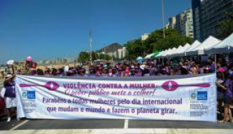 A passeata denunciou a violência contra as mulheres - Tomaz Silva /Agência Brasil