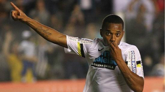 Robinho deixou sua marca aos 7 minutos do primeiro tempo